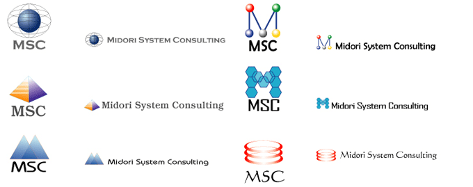提案した6種類のロゴデザイン